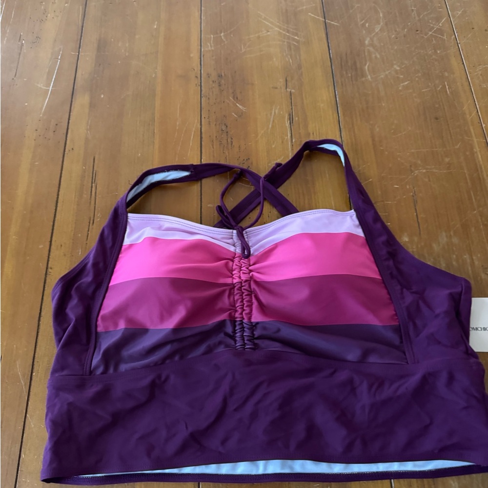 BloomChic Purple and Pink Bikini Top
